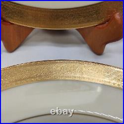 Lenox WESTCHESTER Dinner Plate Wide Gold Rim 10 1/2. Set Of 4 Pieces