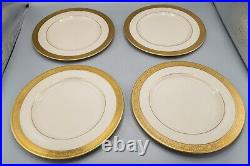 Lenox Westchester Dinner Plates Gold Encrusted- Set of 8 10 5/8-FREE USA SHIP