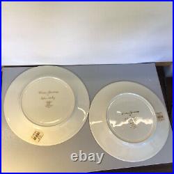 Lenox Winter Greeting Dinner Plates set of 6 Fine Ivory China 1995 Gold Trim