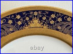 Lenox c1926 Cobalt & Gold Encrusted Dinner Plate Pattern 1830/A. 395. B