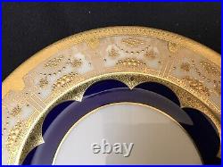 Lenox porcelain Cobalt Blue & Gold Encrusted beaded Dinner /service Plate. 10.5
