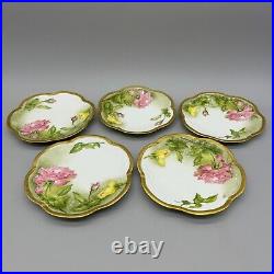 Limoges A. Lanternier AL France Vtg Gilded Serving Plate Roses Heavy Gold Trim