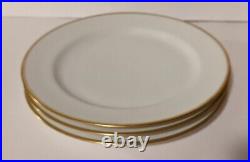 Limoges France Elite Works 9-3/4 White Dinner Plate With Gold Rim