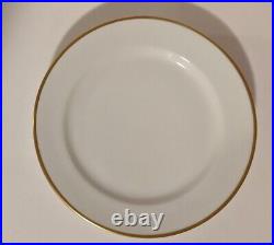 Limoges France Elite Works 9-3/4 White Dinner Plate With Gold Rim