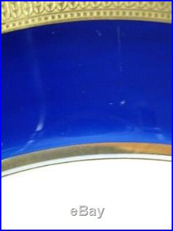 Lot Of 10 Lenox Ovington China J19k Cobalt Blue & Gold Encrusted Plates C1912