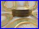 Lot-Of-13-Heinrichs-Selb-22k-Gold-Green-Encrusted-11-Dinner-Plates-Bavarian-01-wz