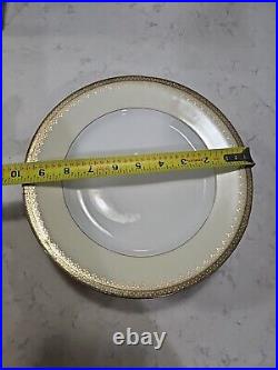 Lot Of 8 Gold Rimmed Dinner Plates Higgins and Seiter New York, Austria