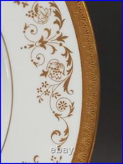 Lot of 4 ROYAL DOULTON BELMONT Gold Encrusted DINNER Plates 10.5