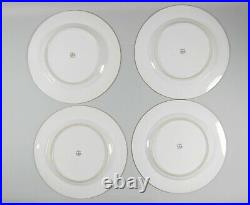 Lot of 4 Royal Bayreuth Heavy Gold Encrusted & Light Blue Dinner/Cabinet Plates