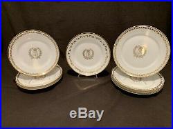 Louis Philippe Sevres Service Des Princes Dinner Plates Set of 8 Gold AS IS