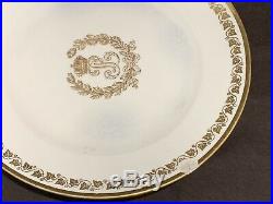 Louis Philippe Sevres Service Des Princes Dinner Plates Set of 8 Gold AS IS