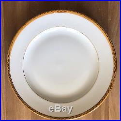 Lovely Set of 8 Tiffany & Co Limoges Gold Band D'Or Dinner Plates