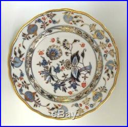 MEISSEN Dinner Plate Cobalt BLUE ONION with RED & GOLD Accents Germany