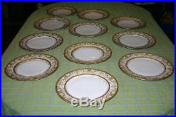 MINTON H1707 and Guerin Limoges Gold encrusted Soup, Lunch, Dinner Charger plates