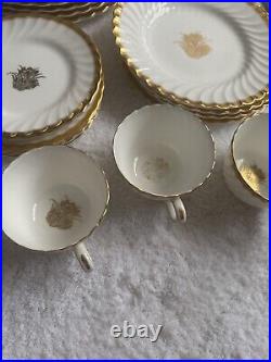 MINTONS Tiffany & Co Gold Scalloped Crocus Dinner Set