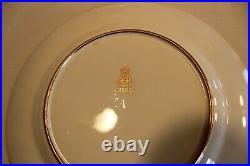 Magnificent Set Of 8 Minton Tiffany Gold Dinner Plates Antique