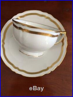 Marie Antoinette Gold on White by A. Raynaud et Limoges (16 place settings)