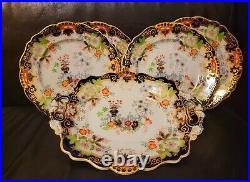 Masons Ironstone China 5 Pc Gold Encrusted Imari Dinner Plates Platter Rare HTF