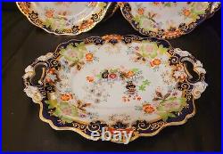 Masons Ironstone China 5 Pc Gold Encrusted Imari Dinner Plates Platter Rare HTF