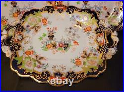 Masons Ironstone China 5 Pc Gold Encrusted Imari Dinner Plates Platter Rare HTF