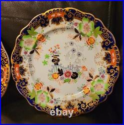 Masons Ironstone China 5 Pc Gold Encrusted Imari Dinner Plates Platter Rare HTF