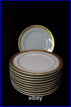Mayer Restaurant Wear China Gold Wide Filigree Band 2 Inner Band 11 Dinner Plate