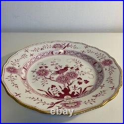 Meissen Pink and Gold Bird Pheasant and Floral Scalloped Plate 10