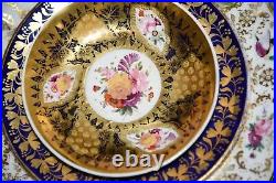 Mid 1800's Ed Honore Old Paris Hand Paint Gold Bird Rose Landscape Dinner Plate