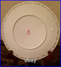 Minton Aesthetic Movement Gold Encrusted 9.5 Pate Sur Pate Dinner Plate Rare