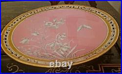 Minton Aesthetic Movement Gold Encrusted 9.5 Pate Sur Pate Dinner Plate Rare