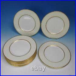 Minton China K158 Gold Embossed Rim 11 Dinner Plates 10½ inches