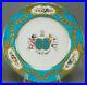 Minton-Hand-Painted-Cherubs-Armorial-Monogram-Turquoise-Floral-Gold-Plate-A-01-xaxq