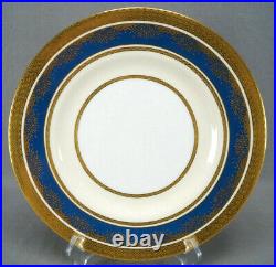 Minton K359 7 Gold Encrusted Floral & Blue 10 5/8 Inch Dinner Plate Circa 1929