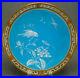 Minton-Pate-Sur-Pate-Birds-Butterflies-Turquoise-Gold-Reticulated-Plate-AS-IS-01-zozn
