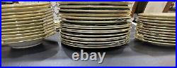 Minton for Tiffany Neoclassical Gilded Dinner & Luncheon Plates & Soup Bowls
