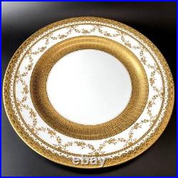 Minton x Ovington Brothers 22-24k Gold Flower Design Dinner Plate c. 1900