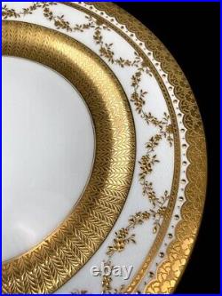 Minton x Ovington Brothers 22-24k Gold Flower Design Dinner Plate c. 1900
