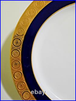 Mintons England Davis Collamore Cobalt Blue & Gold 9 Dinner plates 10.5 D