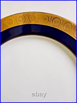 Mintons England Davis Collamore Cobalt Blue & Gold 9 Dinner plates 10.5 D