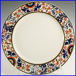 Mintons G6386 11 Antique China Dinner Plates Cobalt Blue Red Gold Made England