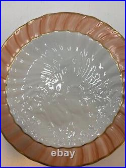 Mottahedeh Vista Alegre Salmon Swan 10 5/8 in Set of 4 Dinner Plates Portugal