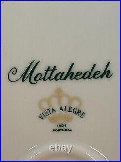 Mottahedeh Vista Alegre Salmon Swan 10 5/8 in Set of 4 Dinner Plates Portugal