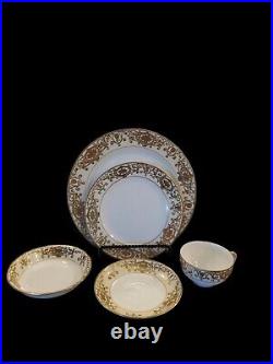 NORITAKE GOLD CHRISTMAS BALL #16034 5 Piece Place Setting for 8 Fine CHINA