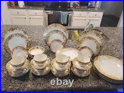 NORITAKE GOLD CHRISTMAS BALL #16034 5 Piece Place Setting for 8 Fine CHINA