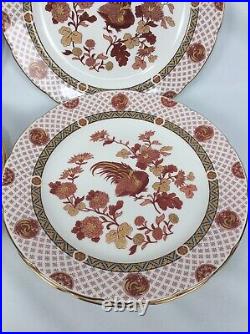 Nice 8 Pcs Wedgwood Bone China England Golden Cockerel Dinner Plates