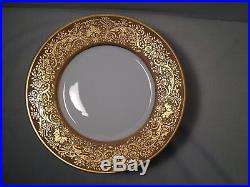 Nice Set Of 12 Epaig Royal Czechoslovakia Gold Rim Dinner Plates