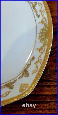 Noritake 10 Set Gold Encrusted Dinner Plates Soup Tureen Salad Bowl 34 pc Rare
