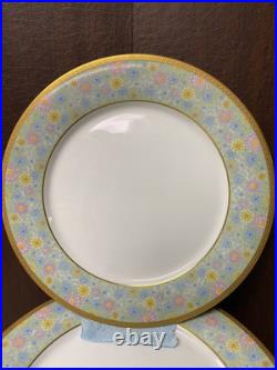 Noritake China FIGARO #2042 Set of 12 Dinner Plates 10.5 Sea Foam Green & Gold Noritake China FIGARO #2042 Set of 12 Dinner Plates 10.5 Sea Foam Green & Gold