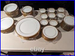 Noritake China Richmond Gold Rim Dinner Set 6124 91 Pieces