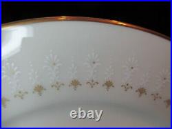 Noritake Constellation Ivory China 7559 Gold Trim Japan 12 Dinner Plates 10 1/2